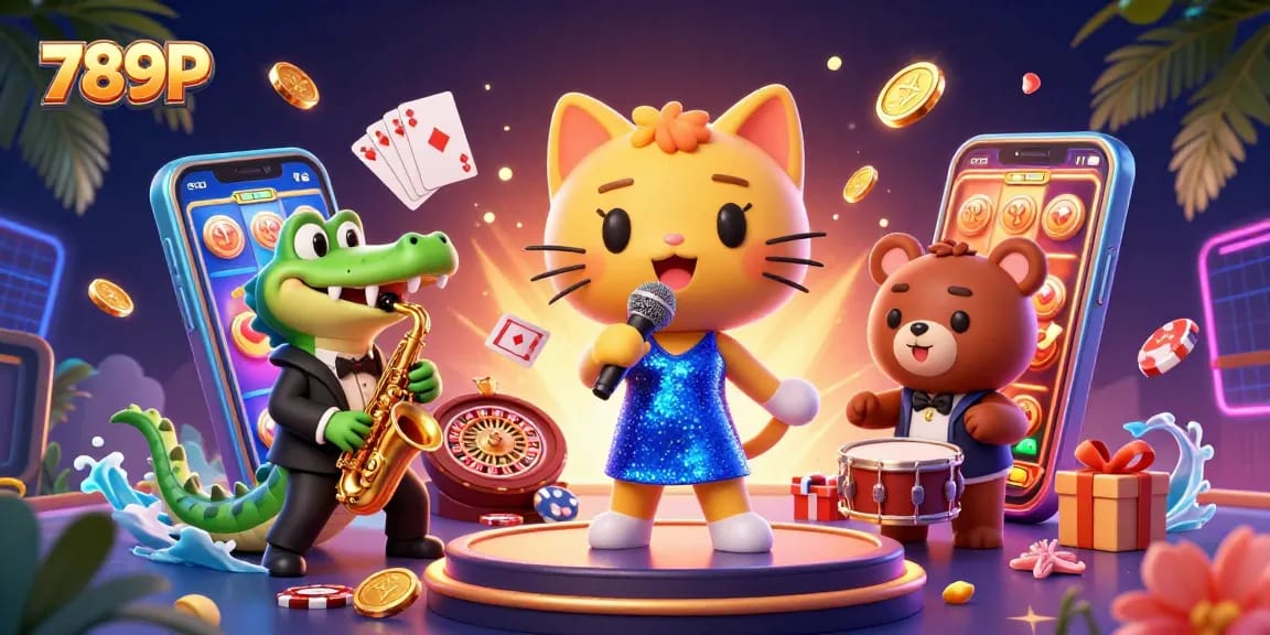 Experience the thrill of winning at 789P casino with a vibrant, lively scene full of characters!