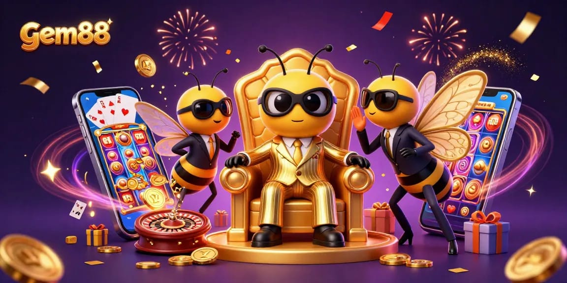 Watch the gem88 mob boss in action amidst a vibrant casino scene filled with games and excitement.