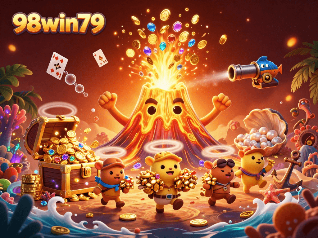 Join the exhilarating experience at 98win79 as treasures erupt from the golden volcano.