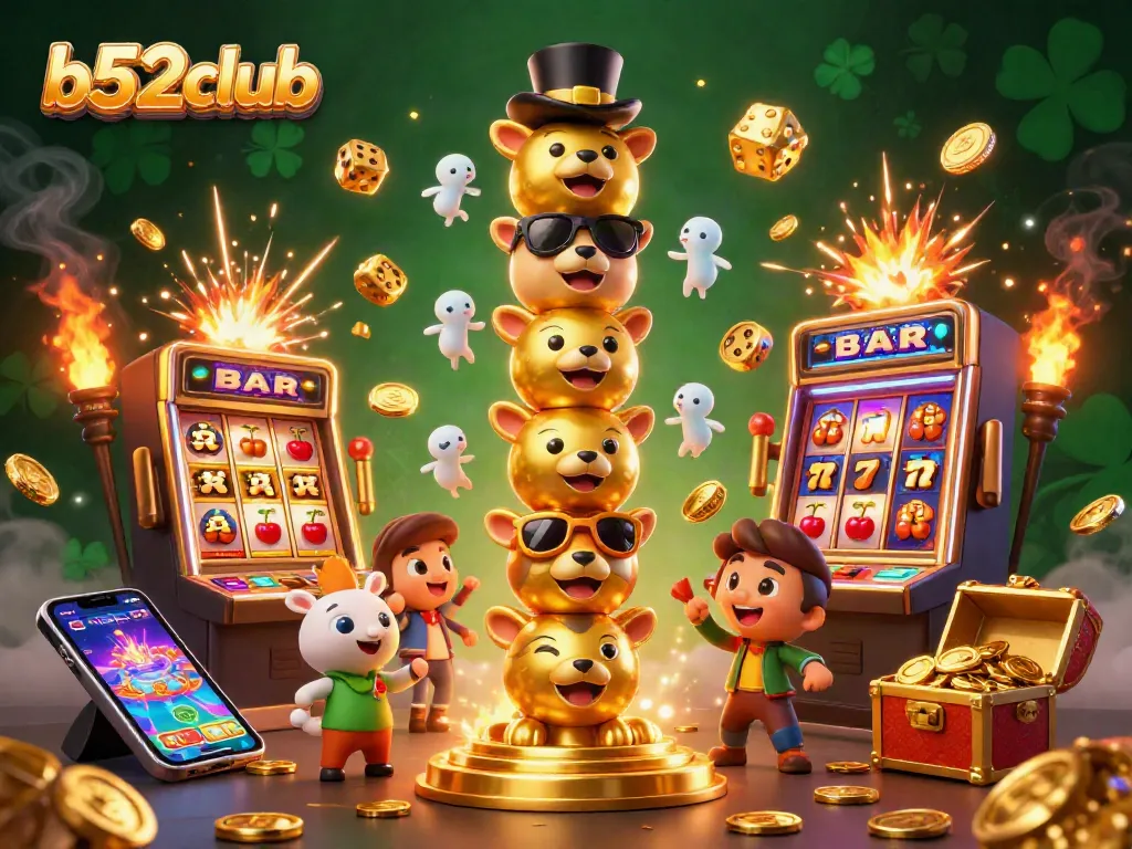 Experience thrilling jackpots at b52club with dynamic 3D casino games bursting with colors and gold!