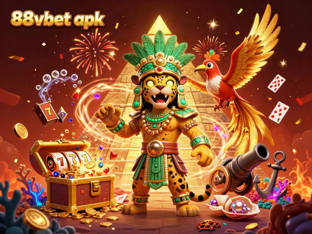 Experience exciting gameplay with 88vbet apk surrounded by vibrant casino elements and magical effects.