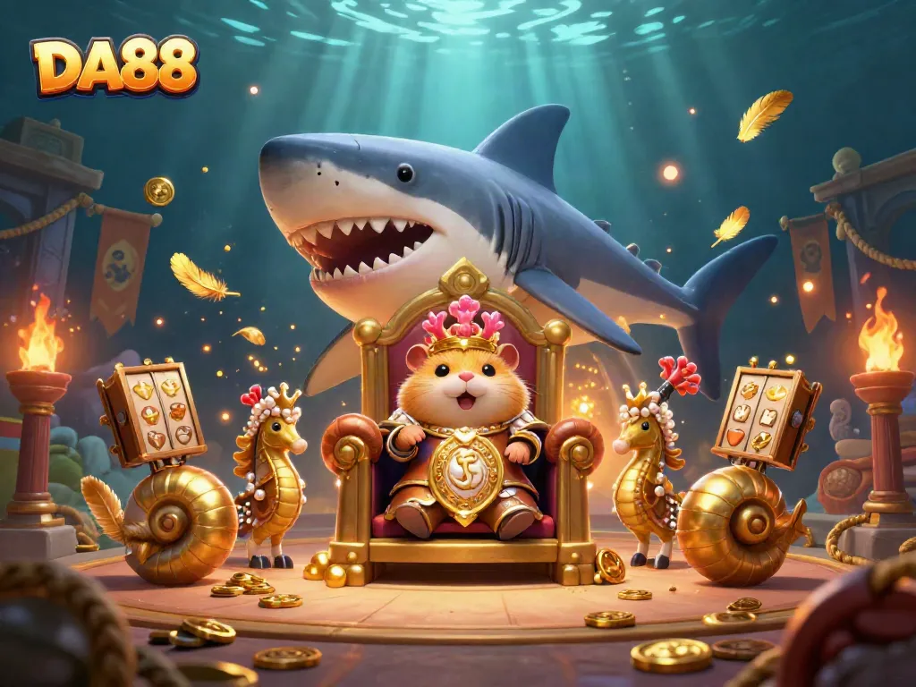 Experience thrilling gameplay at DA88 with a vibrant casino scene featuring unique characters and dynamic betting elements.