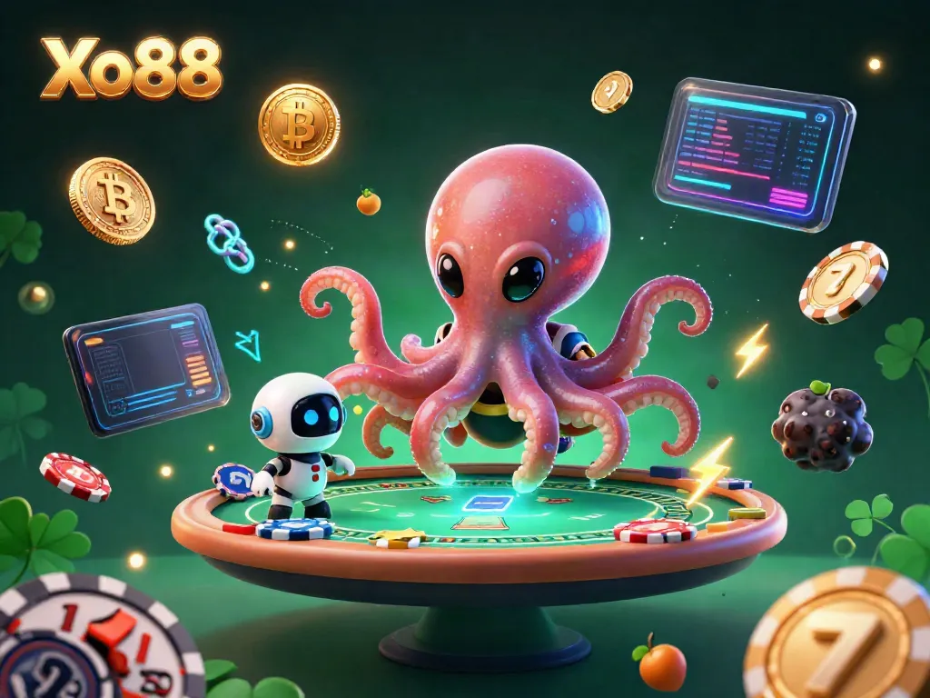 Experience exciting gaming and winning opportunities with Xo88 in an immersive cosmic casino scene.