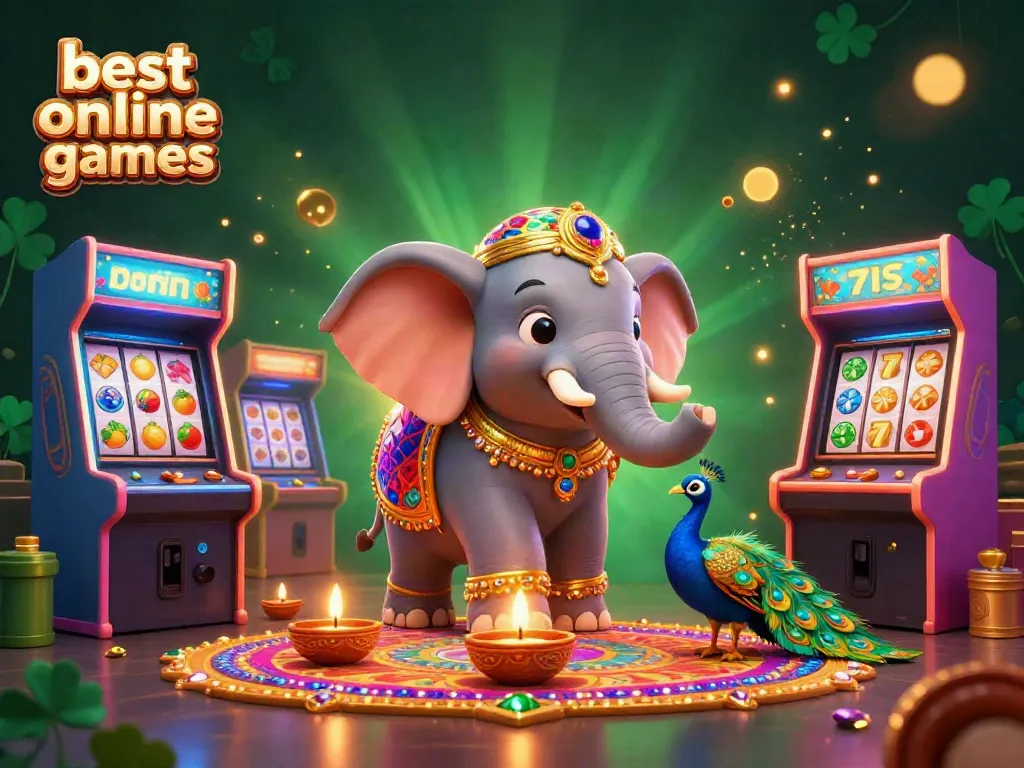 Experience the excitement of the best online casino games with this vibrant 3D illustration featuring lively characters and casino icons.
