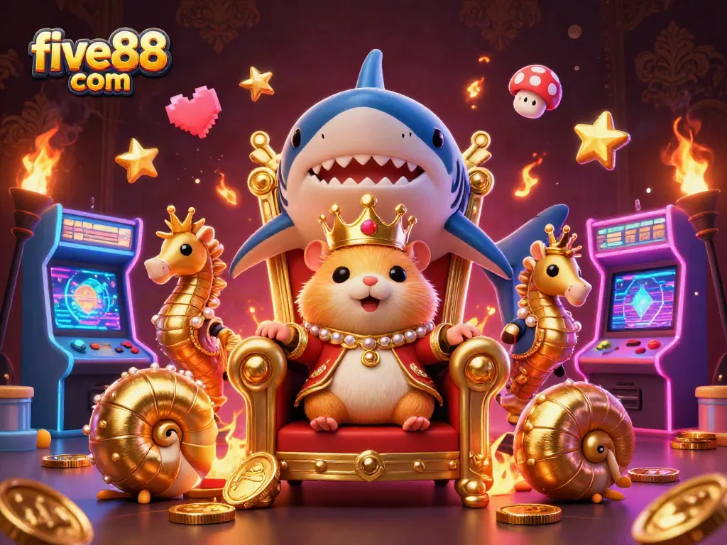 Experience thrilling gaming at five88 com with vibrant casino elements and a unique setting.