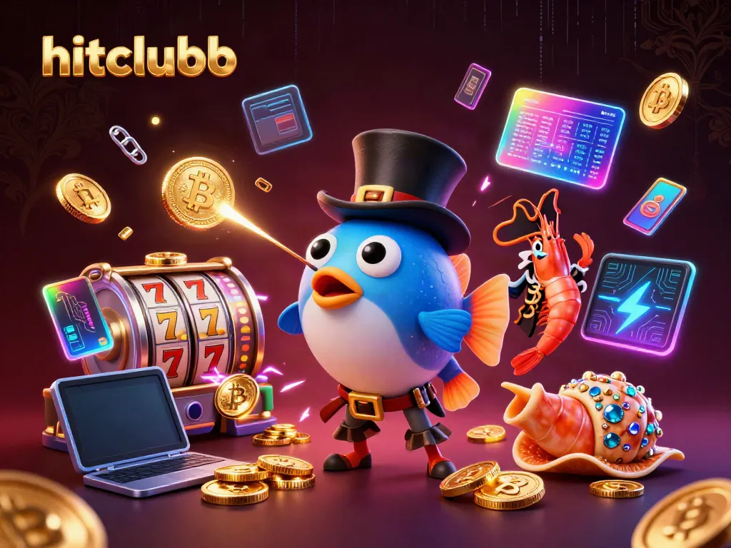 Hitclubb's vibrant scene with deep-sea characters showing an engaging slot game atmosphere.