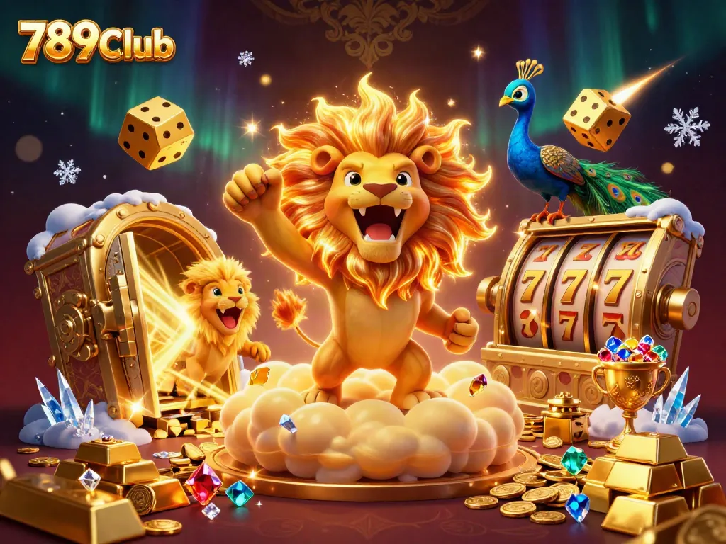Engage in thrilling gameplay with 789Club's vibrant casino scene featuring golden treasures and dynamic elements.