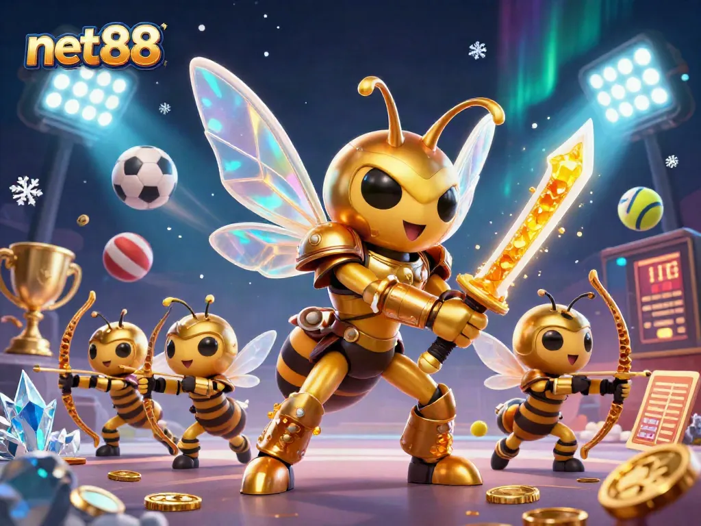 Engage with spectacular net88 features through vibrant 3D casino-themed art and dynamic sports elements.