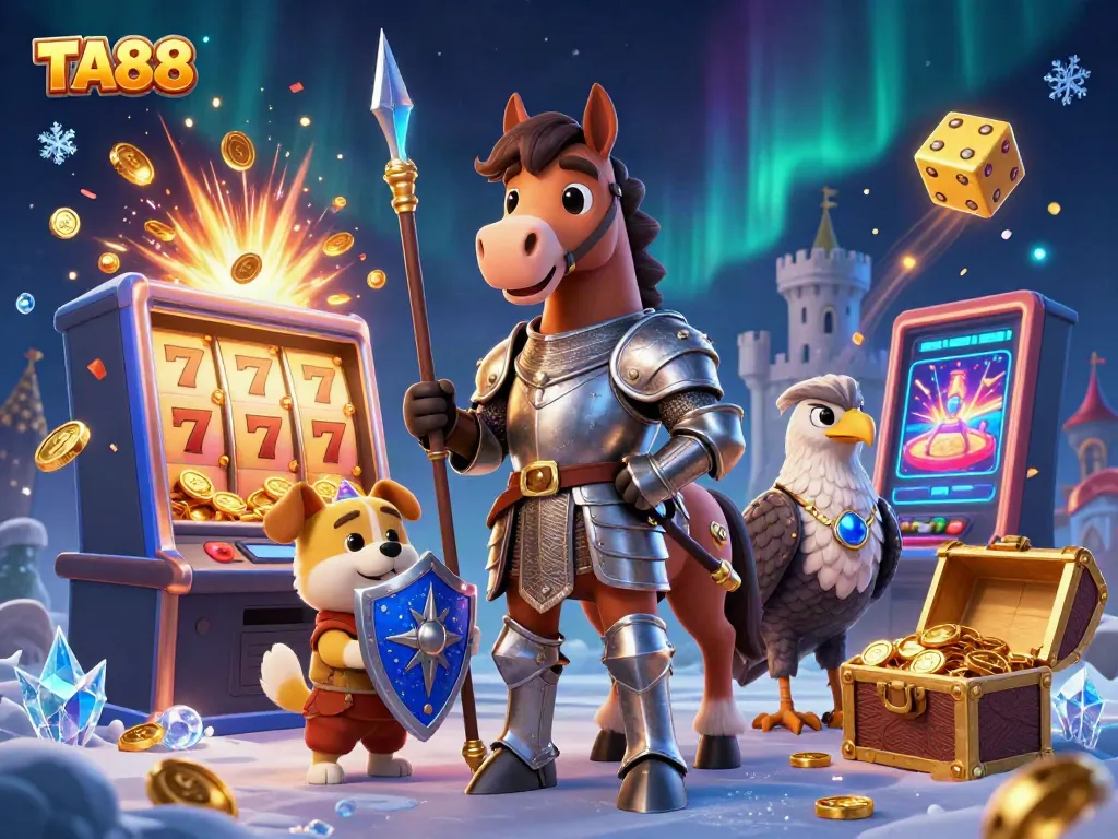 Experience exciting gameplay with TA88's animated slot machine and heroic characters.