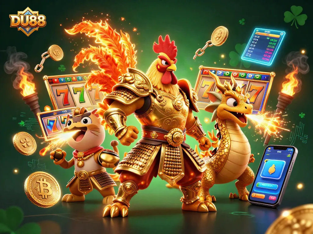 Experience winning with DU88 through dynamic games and vibrant illustrations of casino excitement.