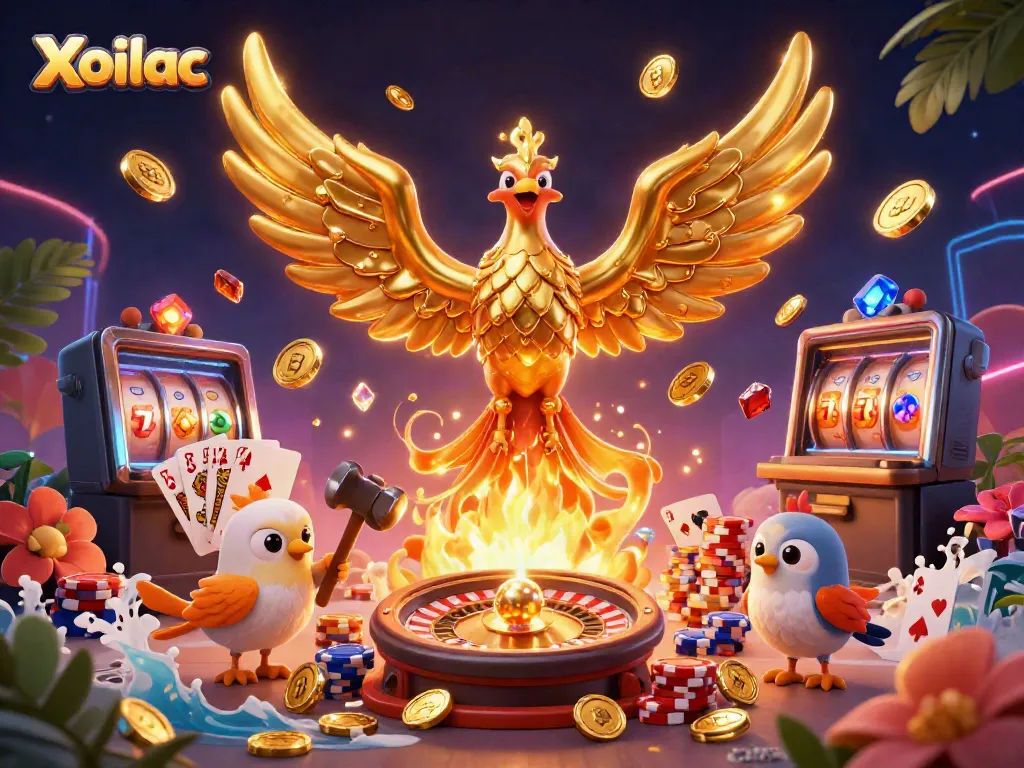 Xoilac offers a rich, immersive gambling experience with an engaging atmosphere filled with vibrant casino elements.