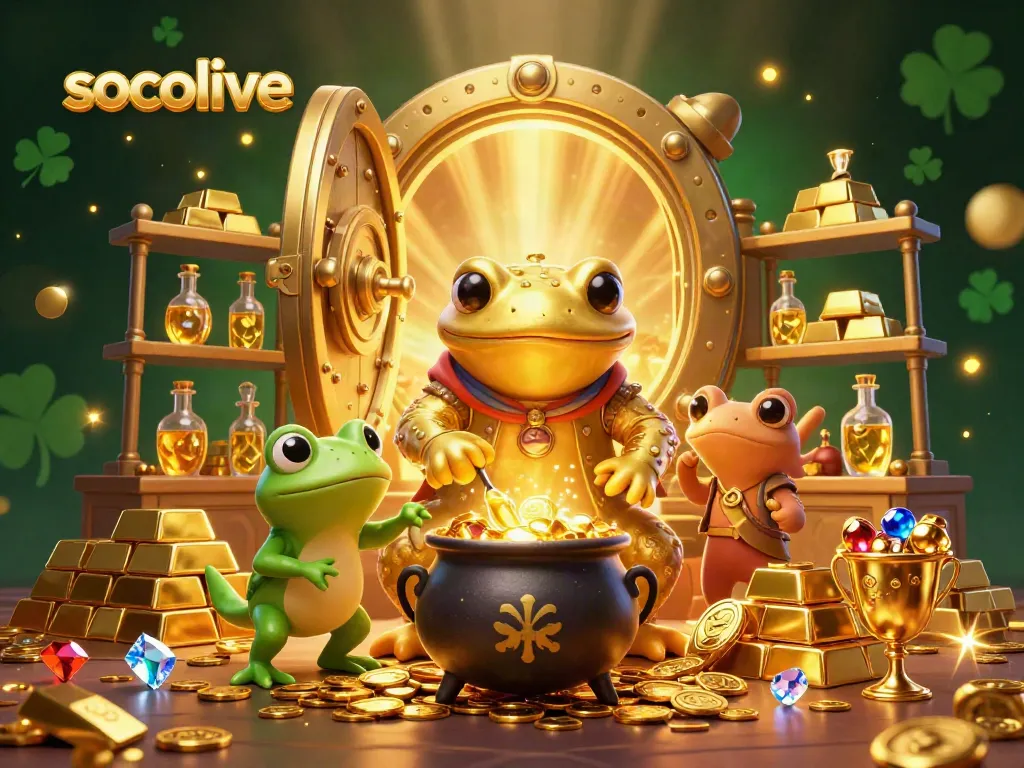 Socolive showcases a vibrant 3D cartoon scene with characters capturing the thrill of casino gaming.