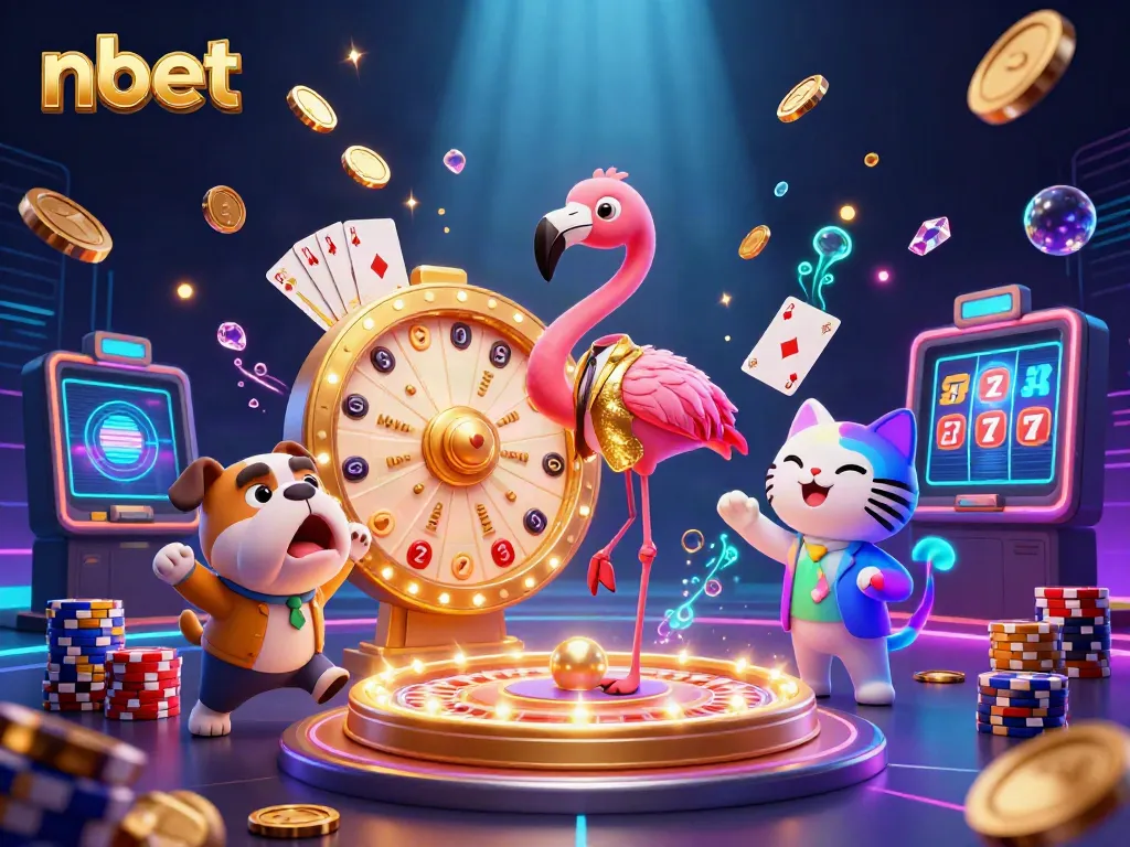 Explore exciting gaming moments with nbet at the vibrant online casino celebrating winnings and fun.