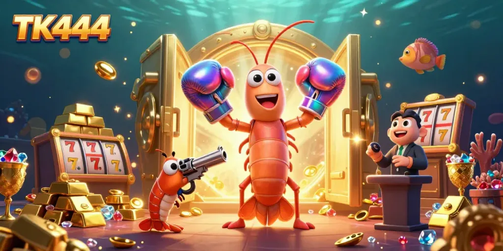 Engage with thrilling TK444 casino adventures featuring vibrant characters and dynamic treasures.